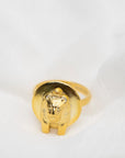 Sekhmet Fire Necklace Ring - Gold