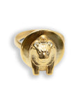 Sekhmet Fire Necklace Ring - Gold