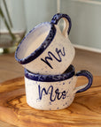 Mr & Mrs 2 Ceramic Espresso Cups