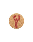 Red Lobster Single Cork Coaster