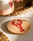 Red Lobster Single Cork Coaster