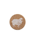 Sheep Single Cork Coaster