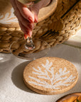 White Coral Single Cork Coaster