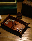 Highland Cow Leather Trinket Tray