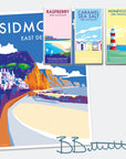 Sidmouth Vintage Seaside Print