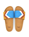 Premium vegan sandals SKY in azure blue, white, terracotta, mustard - PETA certified, fair trade, eco-friendly by Fünve at brixbailey.com