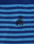 Sky Blue Narrow Striped Bamboo Socks