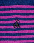 Rich Pink Narrow Striped Bamboo Socks