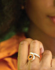 Sunflower Round Ring - Adjustable