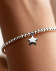 Christmas Star Gift Box, Silver Star Bracelet & Chocolate Hearts