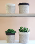 White Jute Plant Basket