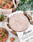Bread Warmer & Basket - Garden Round