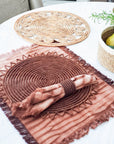 Tie Dye Cotton Placemat - Brown (Set of 4)-1