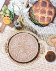 Bread Warmer & Basket - Garden Round