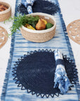 Surya Woven Palm Fiber Placemat - Indigo Blue (Set of 2)-1