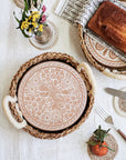 Bread Warmer & Basket - Garden Round