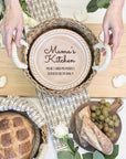 Bread Warmer & Basket Gift Set with Tea Towel - Mom Round-1