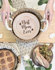 Bread Warmer & Basket Gift Set with Tea Towel - Mom Round-3