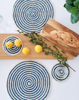 Kata Spiral Placemat - Blue (Set of 4)-2