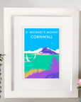 St Michaels Mount Vintage Seaside Print