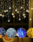 Christmas Snowflake LED String Curtain Lights