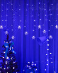 Christmas Snowflake LED String Curtain Lights