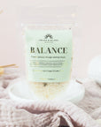 Balance Luxury Himalayan Bath Salts with Geranium, Grapefruit Essential Oils Vitamin E Oil Chamomile Flowers