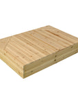 Wooden sandpit with lid - Outdoor stage & playhouse patio