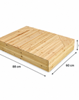 Wooden sandpit with lid - Outdoor stage & playhouse patio