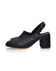 Savage Leather Slingback Heels