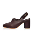 Savage Leather Slingback Heels