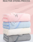Soft Baby Bath Towel - Square Polyester/Cotton for Newborns 0-12 Months - Model FW01 by Baby Lamby at brixbailey.com
