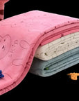 Cute Soft Animal Print Baby Towel - 100cm, 80% Cotton & 20% Polyester for Bathing, Feeding & Sleep by Baby Lamby at brixbailey.com