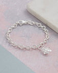 Bumble-Bee Silver Charm Bracelet