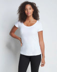 Scoop Neck Cotton Modal T-Shirt
