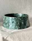 Dark Green Marble Dog Bowl