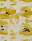 Ochre floral cotton cushion, scatter cushions