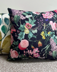 Butterfly floral velvet throw cushion, scatter cushions