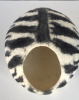Zebra Wool Cocoon Basket