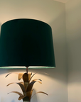 Bottle Green Velvet Lampshade | French Drum Ceiling Light Shade | Bespoke Handmade Empire Lampshade