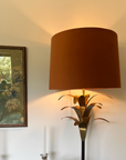Burnt Orange Velvet Lampshade | French Drum Ceiling Light Shade | Bespoke Handmade Empire Lampshade