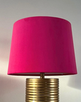 Cerise Pink Velvet Lampshade | French Drum Ceiling Light Shade | Bespoke Handmade Empire Lampshade