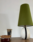 Olive Linen Lampshade | Extra Tall Cone Light Shade | Bespoke Handmade UK