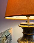 Mustard Gold Cotton Lampshade | Extra Tall Cone Light Shade | Bespoke Handmade UK
