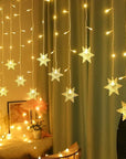 Christmas Snowflake LED String Curtain Lights