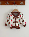 COZY Bear & Strawberry Cardigan