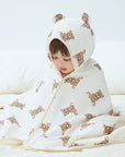 Baby Bear Hooded Bath Towel Receiving Blanket