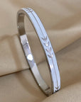 White Enamel Arrow Bracelet - Gold or Silver