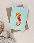 Seahorse greetings card