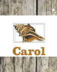 Seashell Personalised Towels